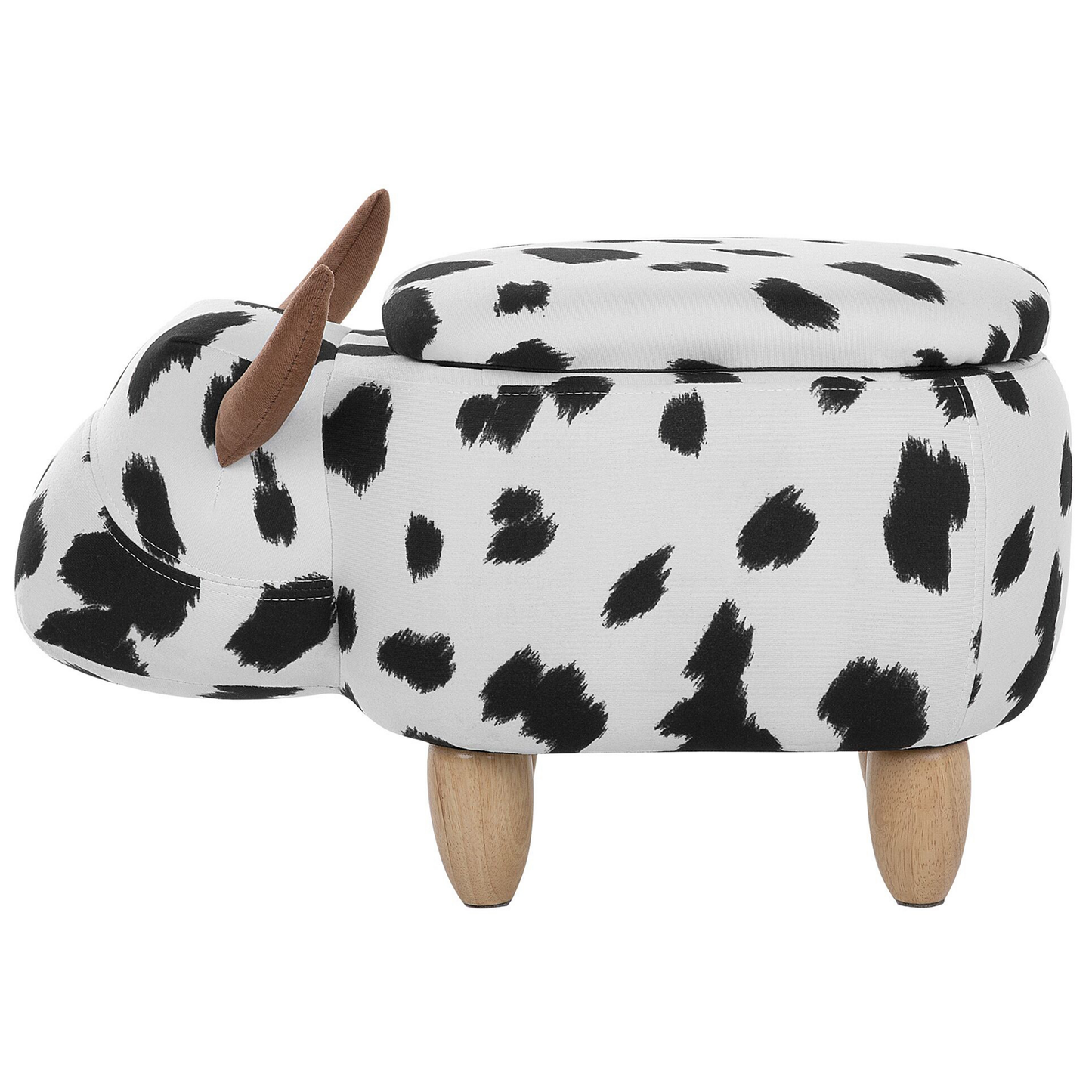 Tierhocker mit Stauraum schwarz-weiss Kuhform COW