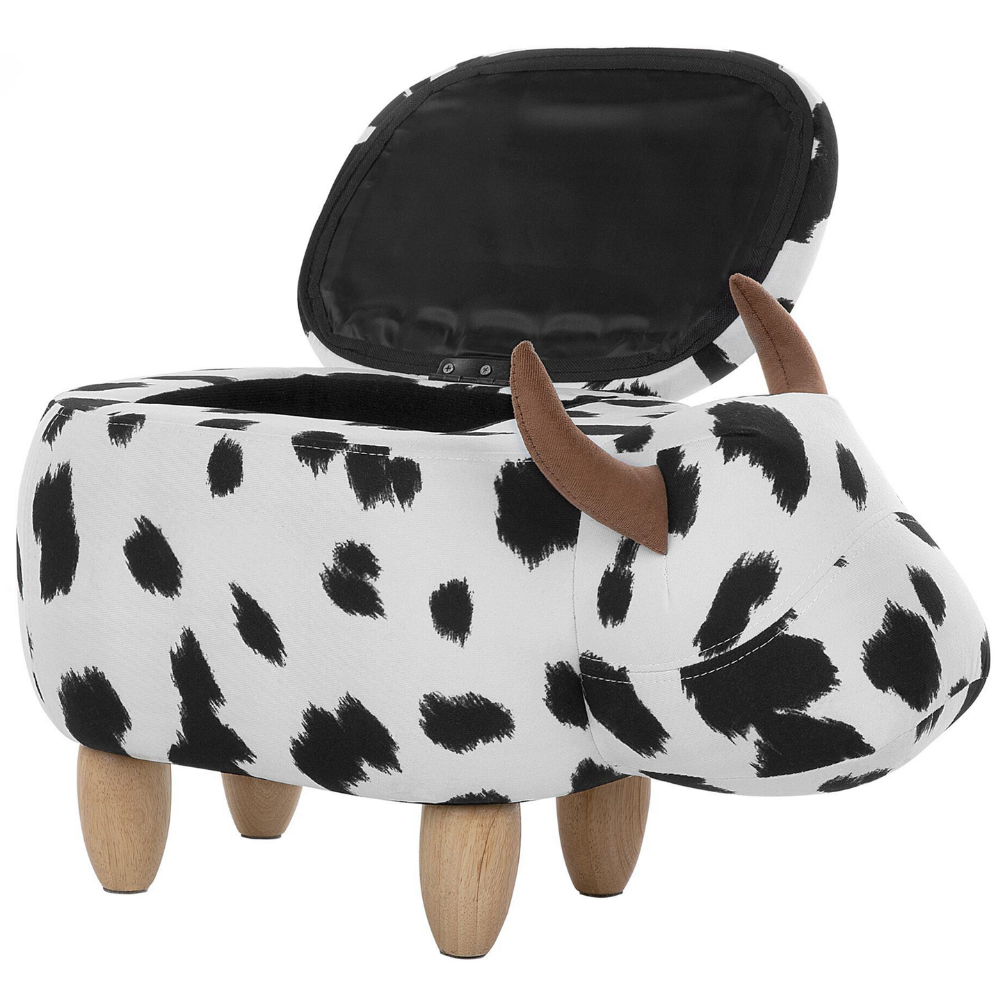 Tierhocker mit Stauraum schwarz-weiss Kuhform COW
