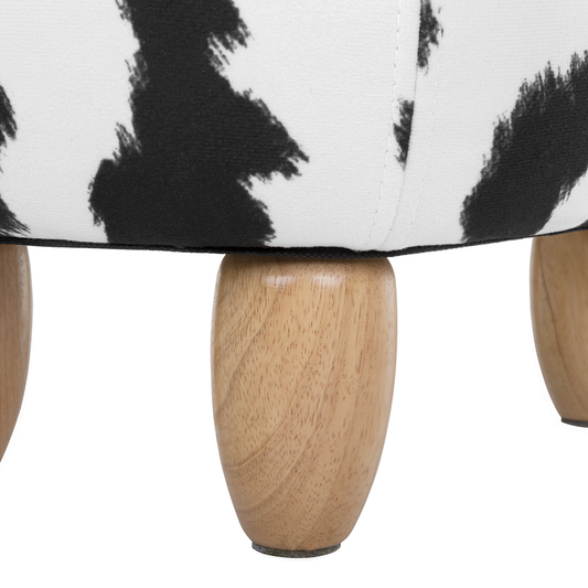 Tierhocker mit Stauraum schwarz-weiss Kuhform COW