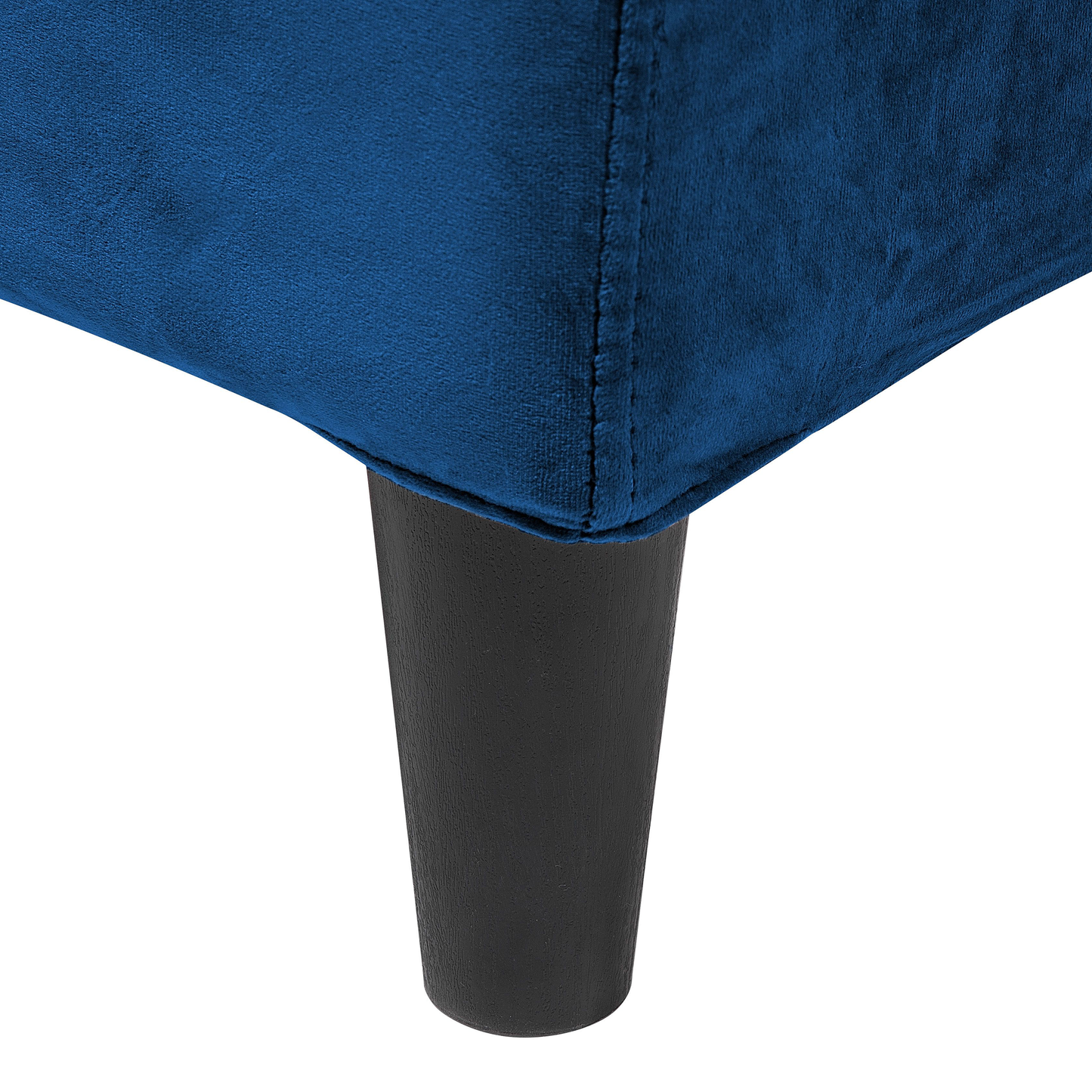 Bettrahmenbezug Samtstoff FITOU 160 x 200 cm Dunkelblau
