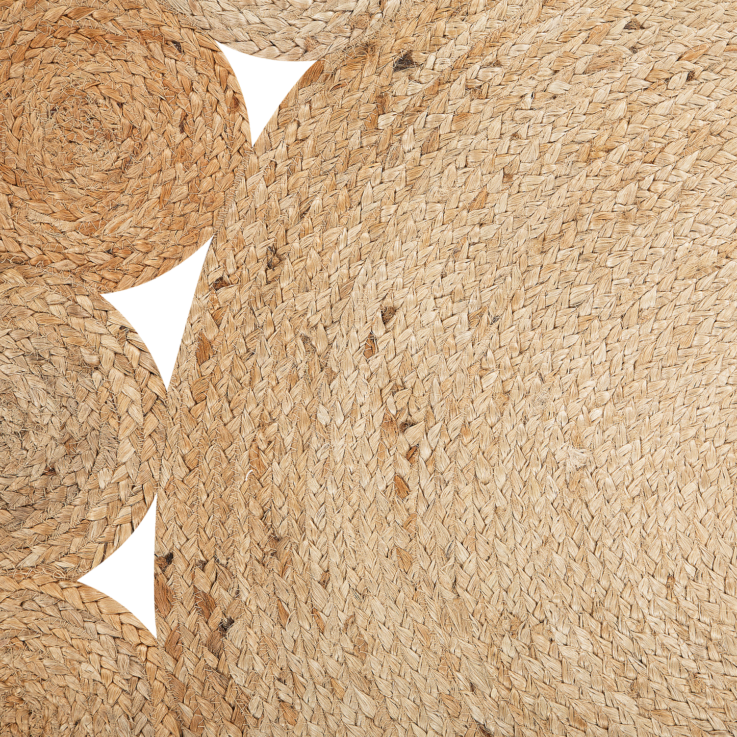 Teppich Jute beige ø 120 cm Kurzflor AHLAT