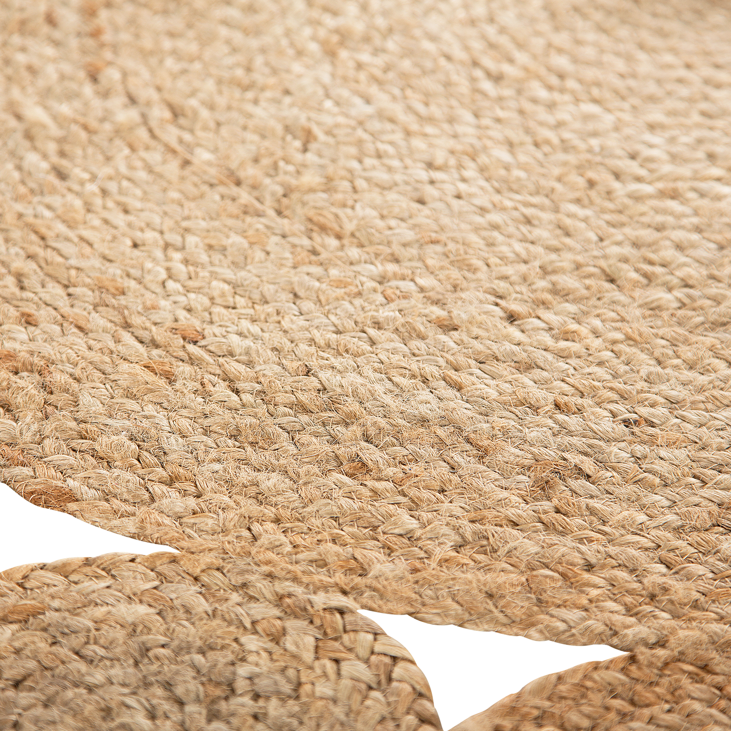 Teppich Jute beige ø 120 cm Kurzflor AHLAT