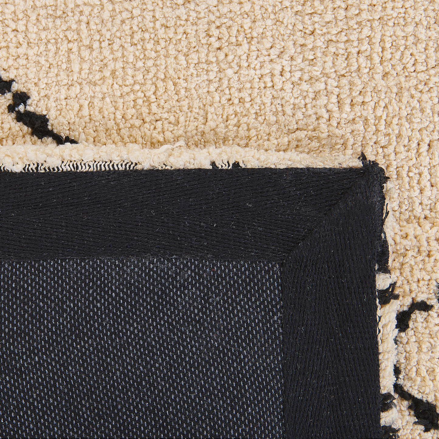 Teppich beige / schwarz 160 x 230 cm Shaggy MUTKI