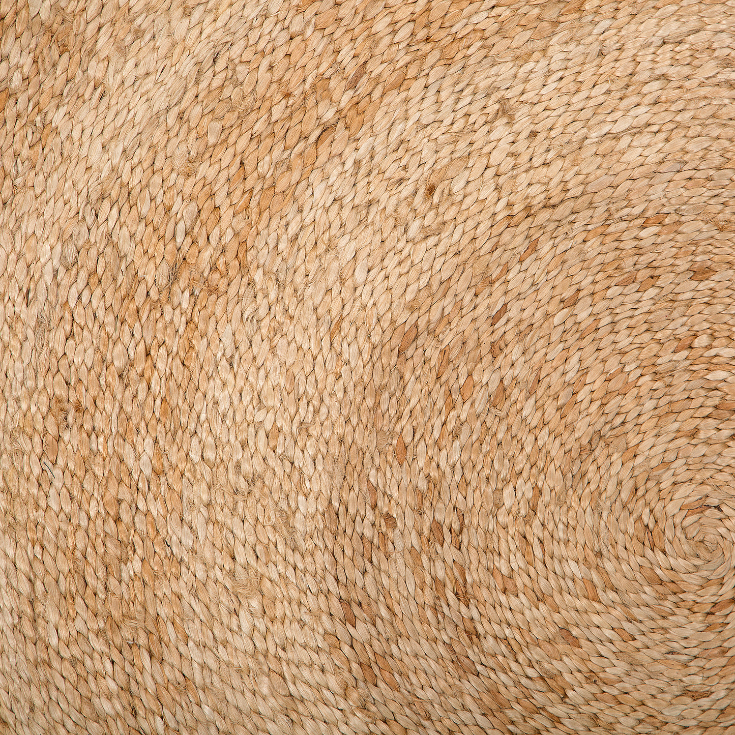 Teppich Jute beige ⌀ 140 cm Kurzflor ERENCE