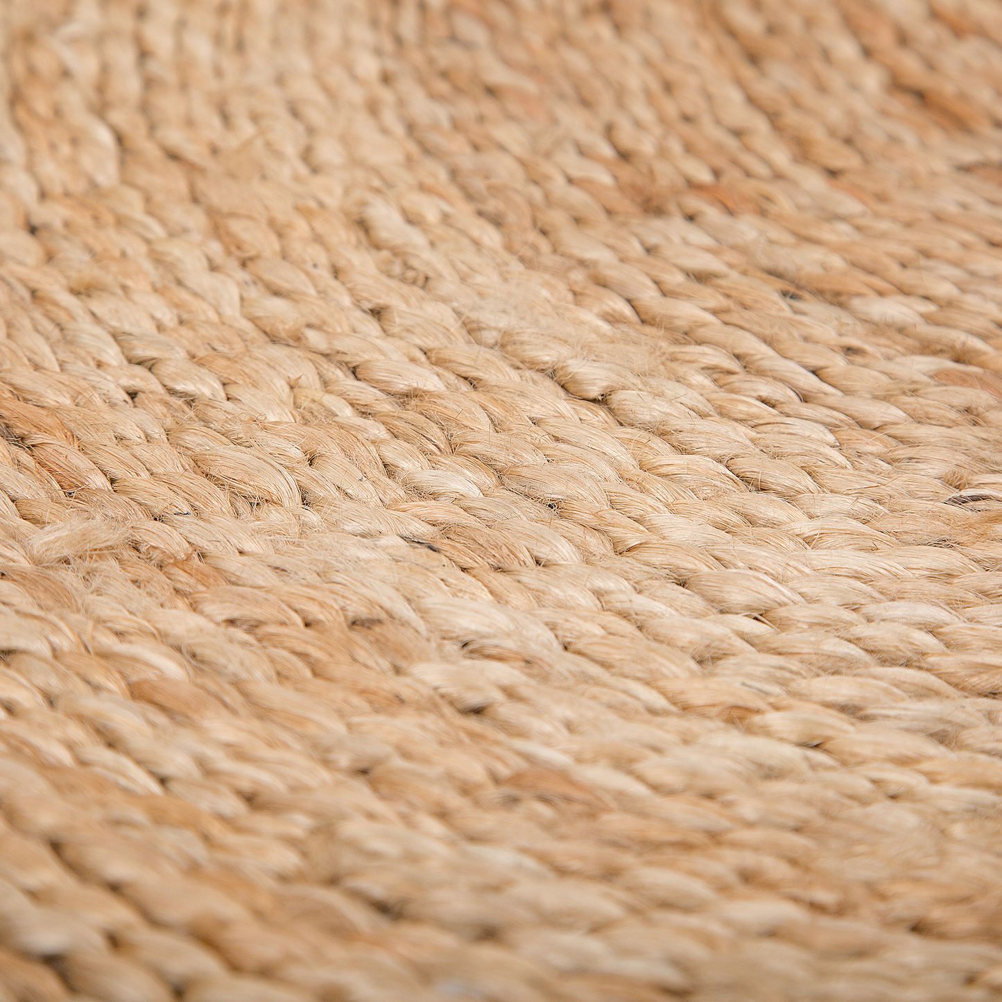Teppich Jute beige ⌀ 140 cm Kurzflor ERENCE