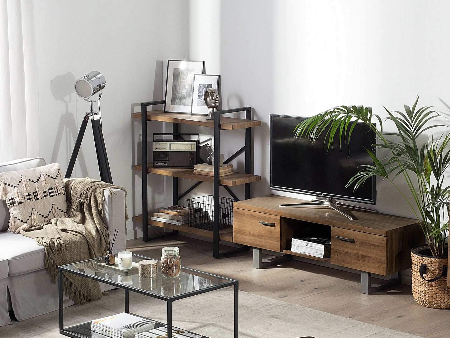 TV-Möbel TIMBER Dunkelbraun