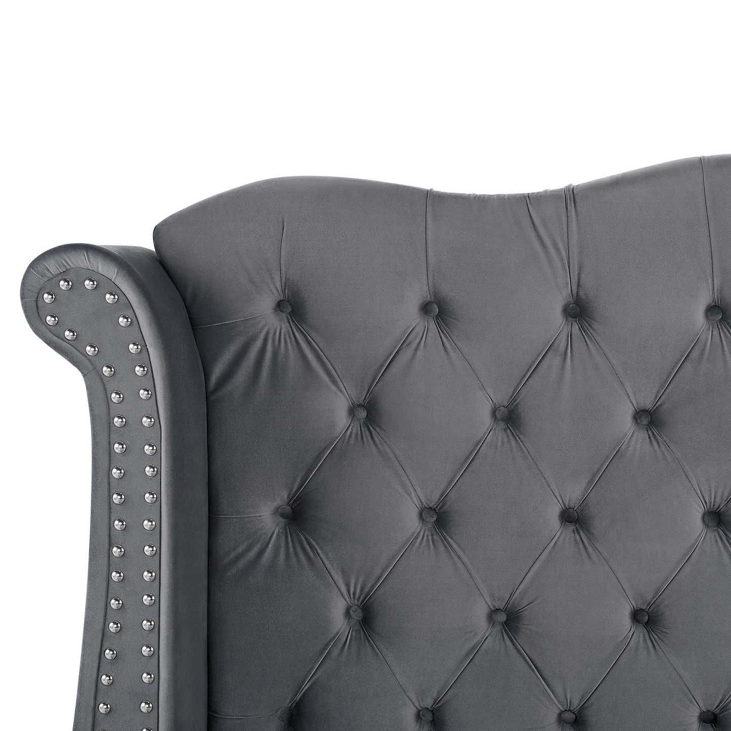Bett mit Lattenrost Samtstoff AYETTE 180 x 200 cm Grau