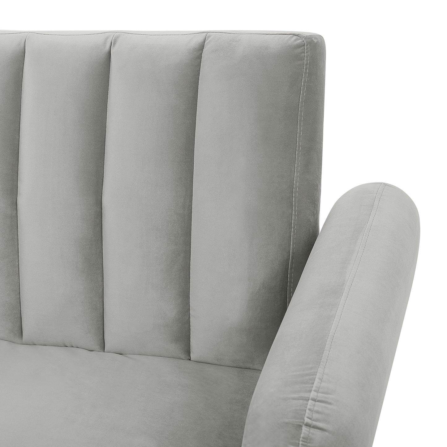 3-Sitzer Schlafsofa Samtstoff hellgrau VIMMERBY