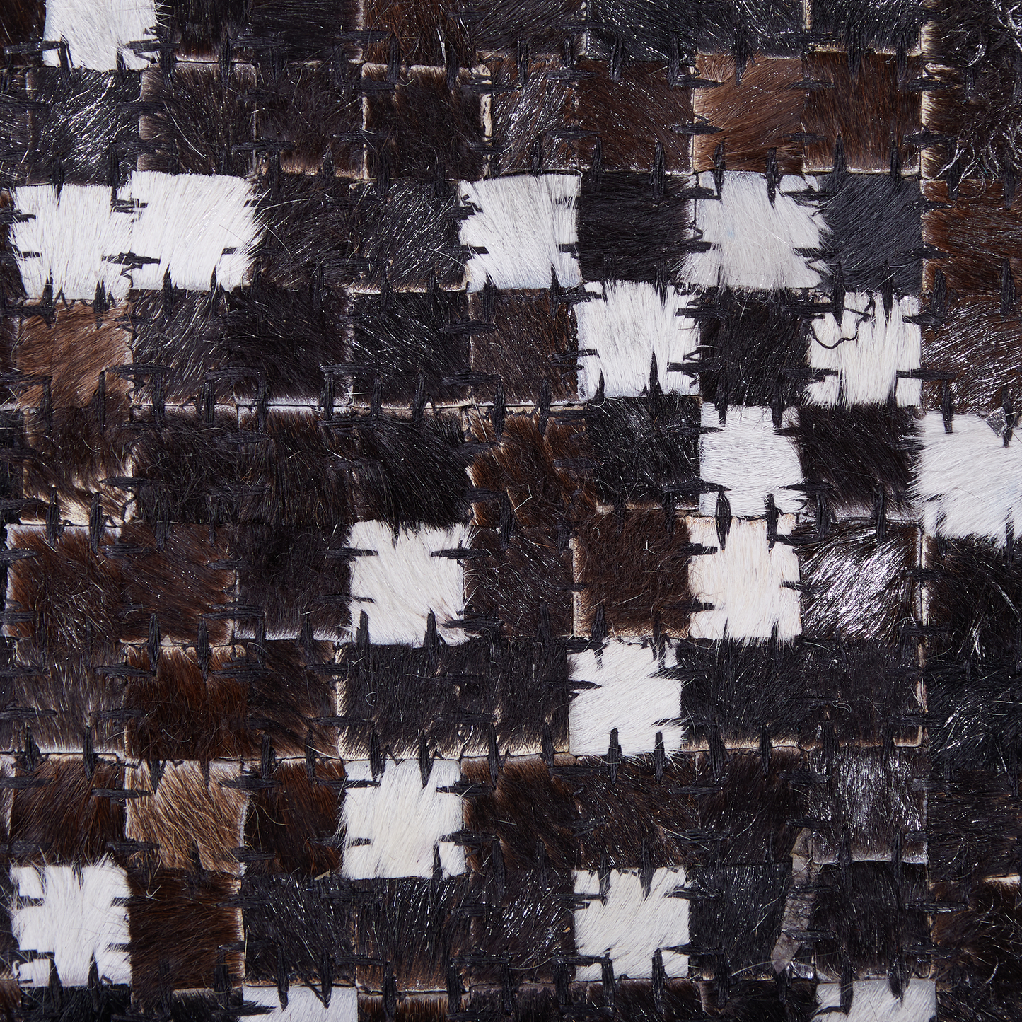 Teppich Kuhfell braun / silber 160 x 230 cm geometrisches Muster Kurzflor AKKESE