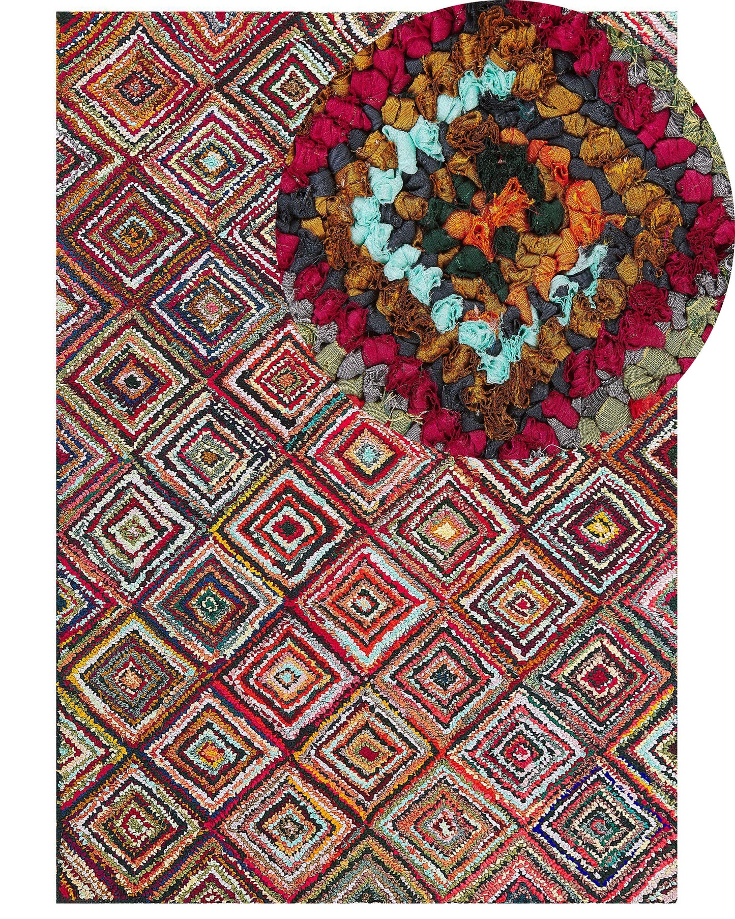 Teppich bunt 160 x 230 cm Shaggy KAISERI