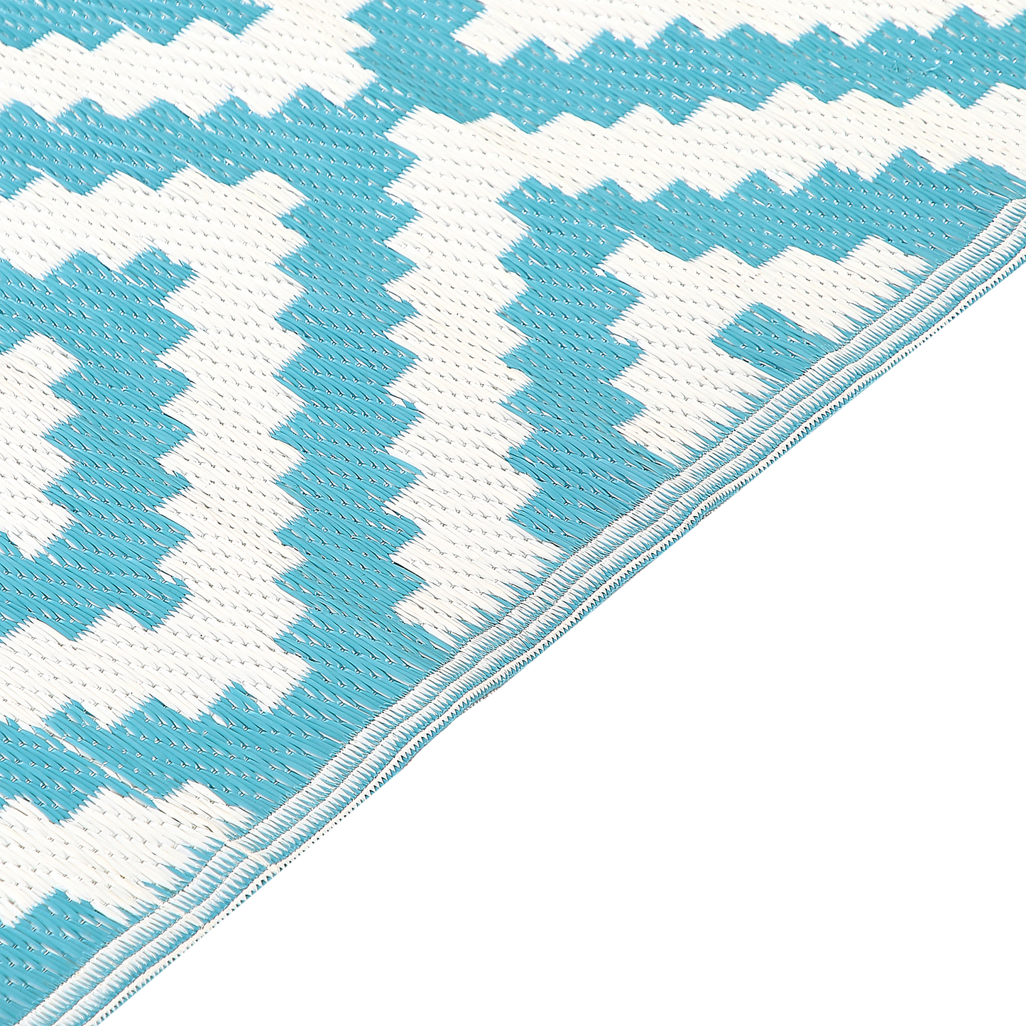 Outdoor Teppich blau 120 x 180 cm geometrisches Muster HAPUR