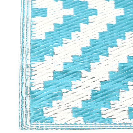 Outdoor Teppich blau 120 x 180 cm geometrisches Muster HAPUR