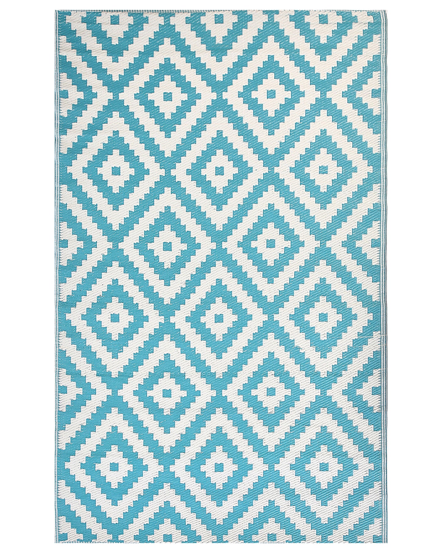 Outdoor Teppich blau 120 x 180 cm geometrisches Muster HAPUR