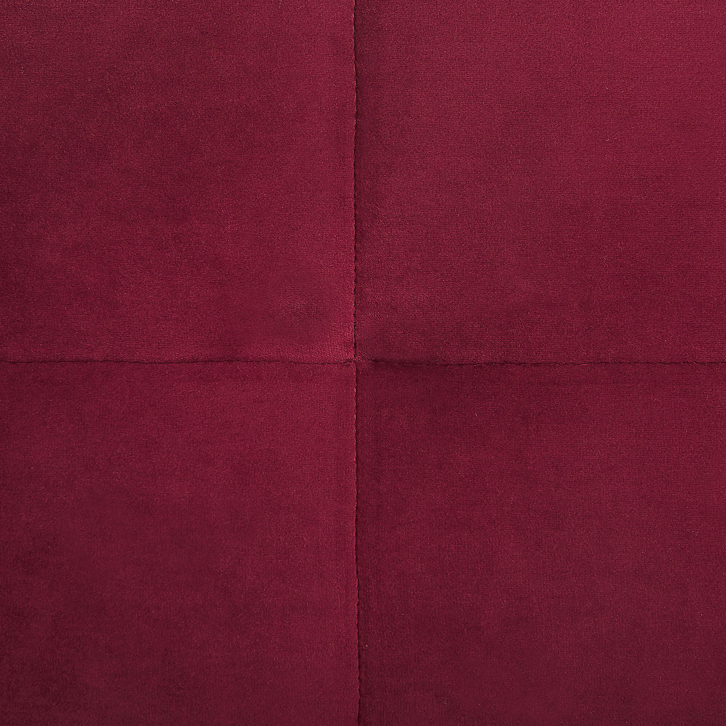 3-Sitzer Sofa Samtstoff dunkelrot mit goldenen Beinen FREDERICA