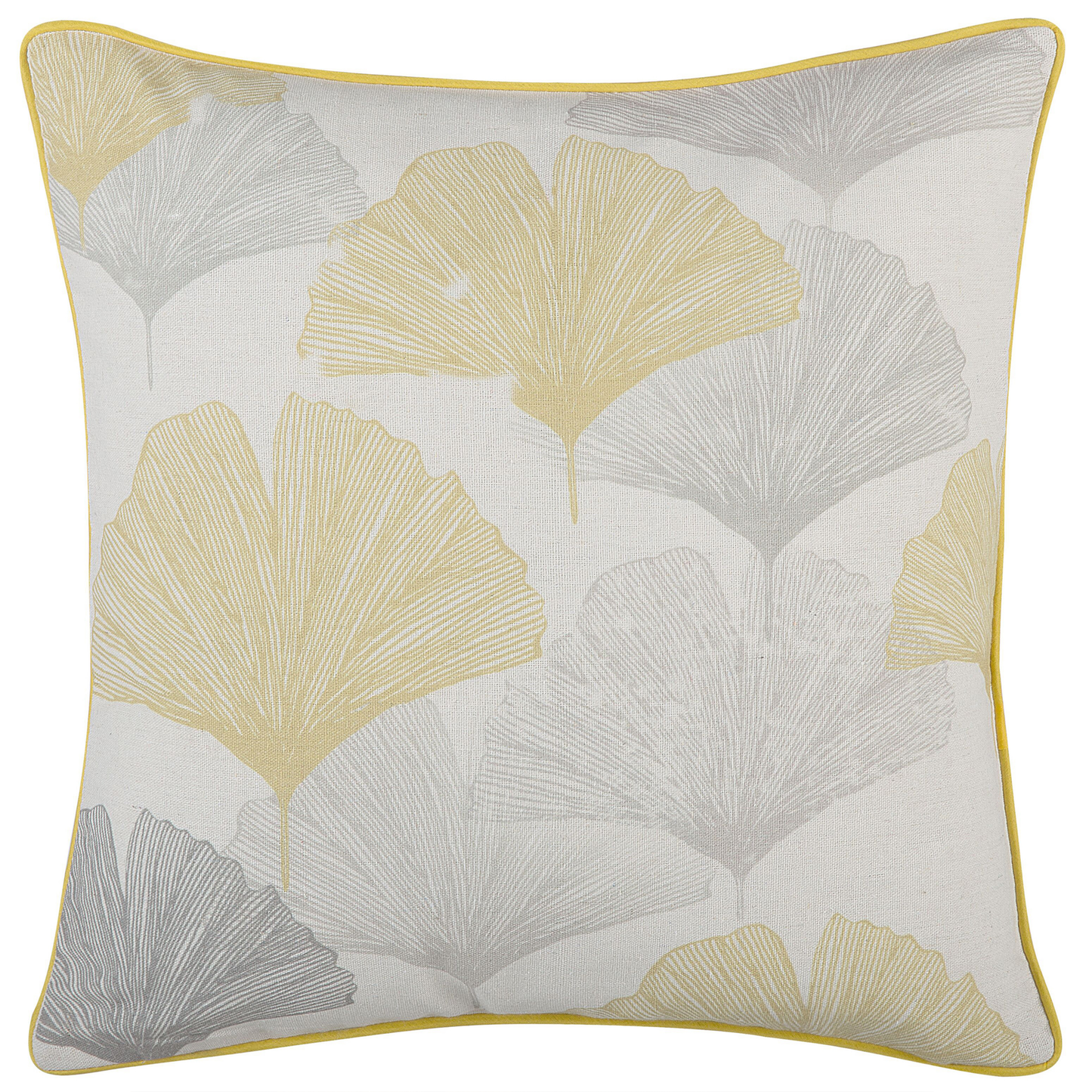 Dekokissen 2er Set CANDYTUFT 45 x 45 cm Gelb Pflanzenmuster