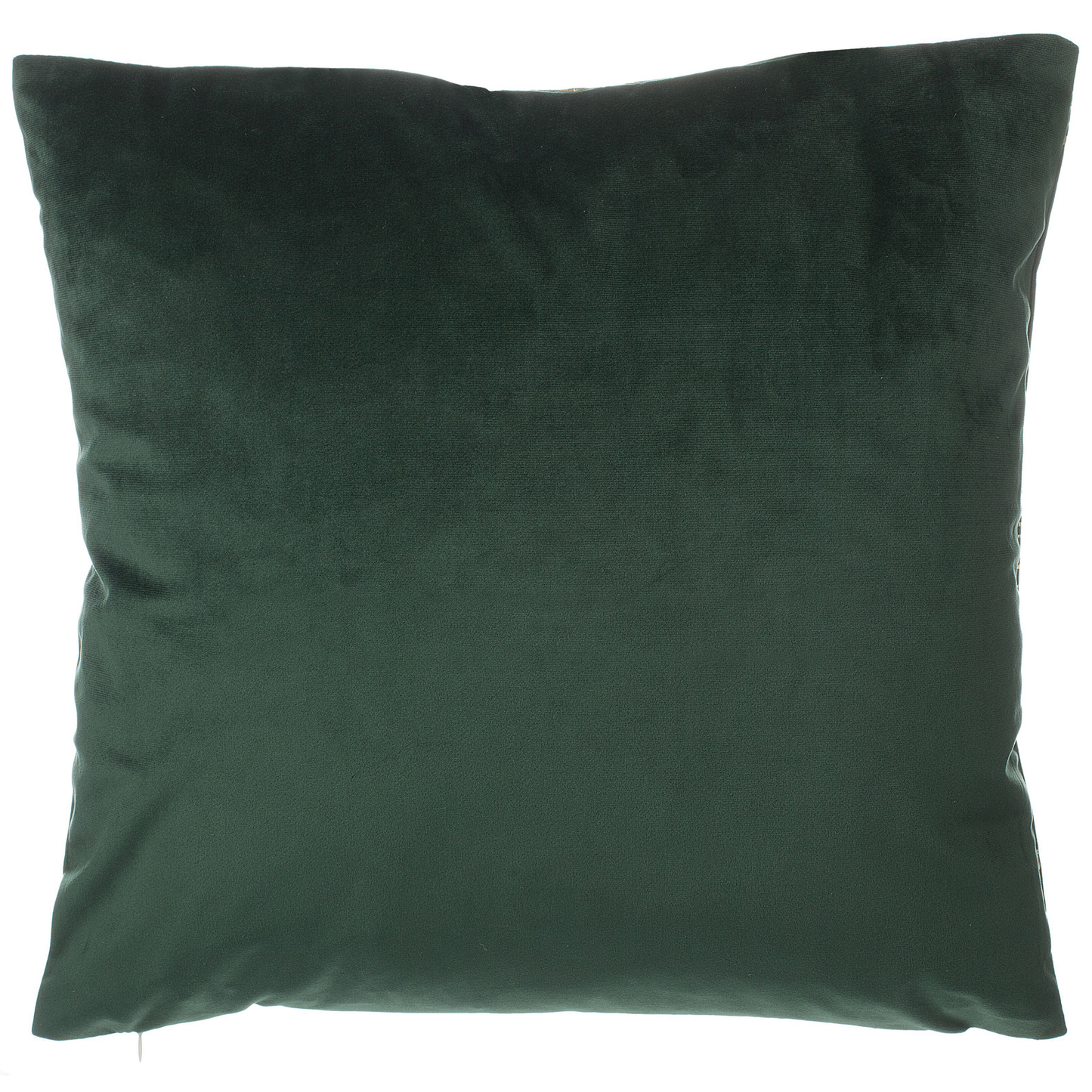 Dekokissen 2er Set FREESIA Samtstoff 45 x 45 cm Dunkelgrün Pflanzenmuster