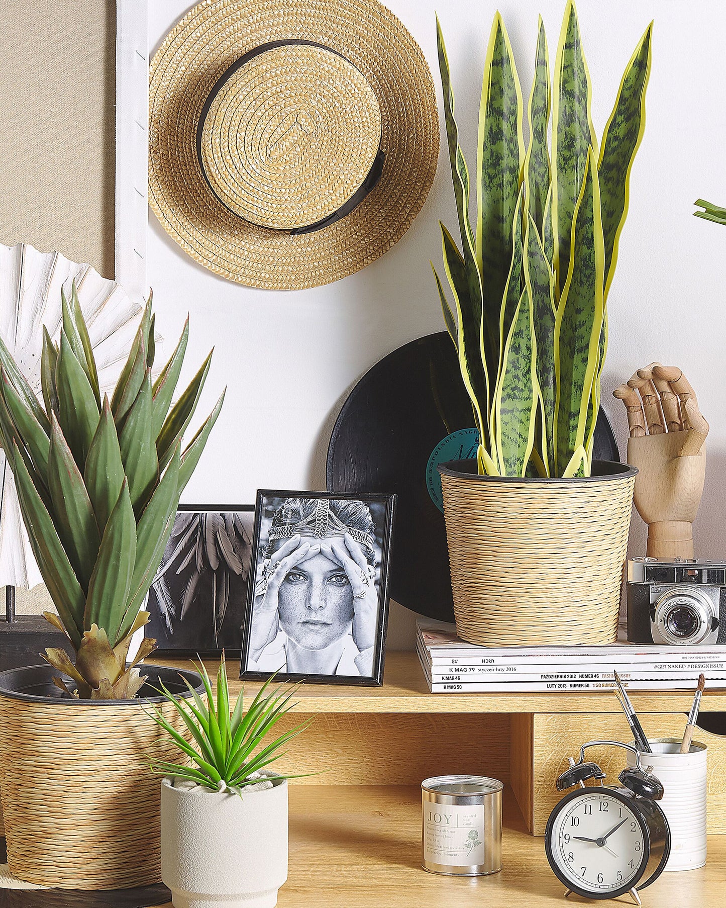 Kunstpflanze im Blumentopf 63 cm SNAKE PLANT