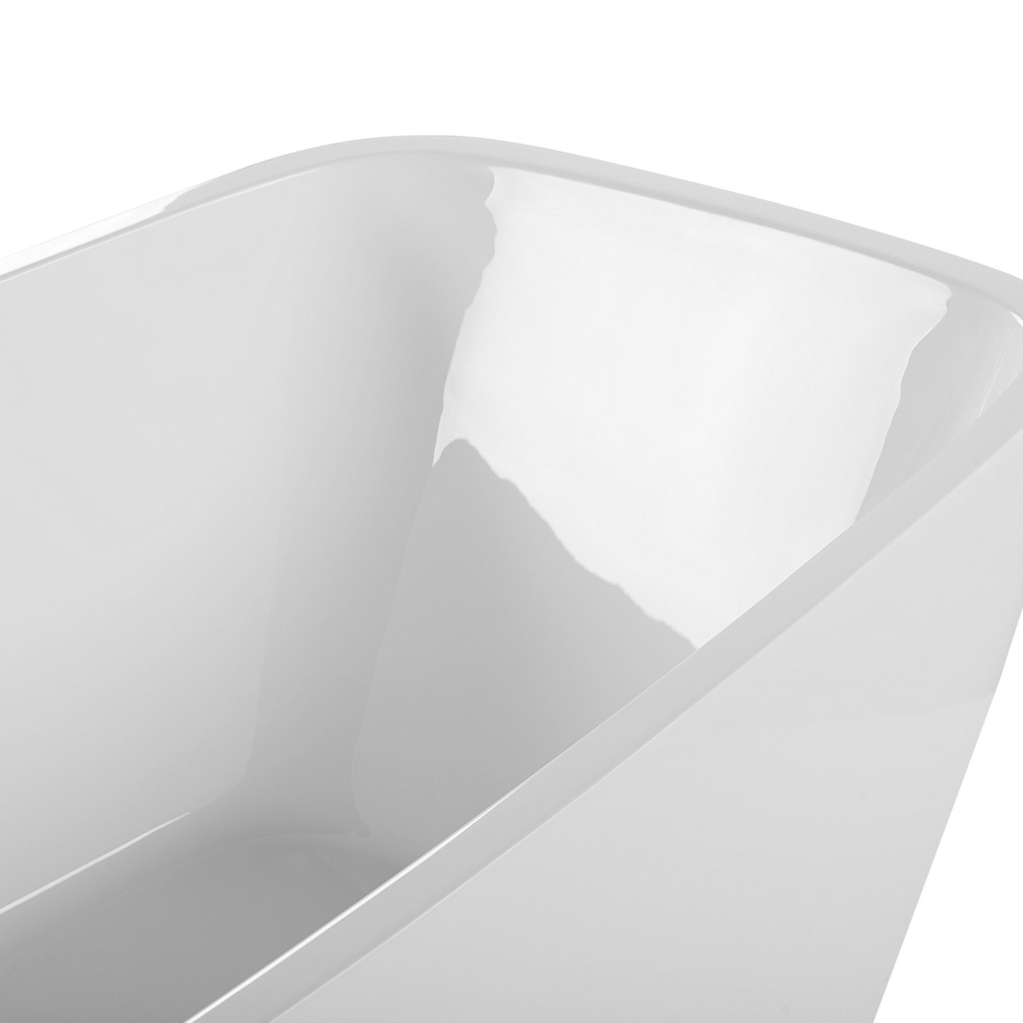 Badewanne freistehend weiss rechteckig 170 x 78 cm MINGO