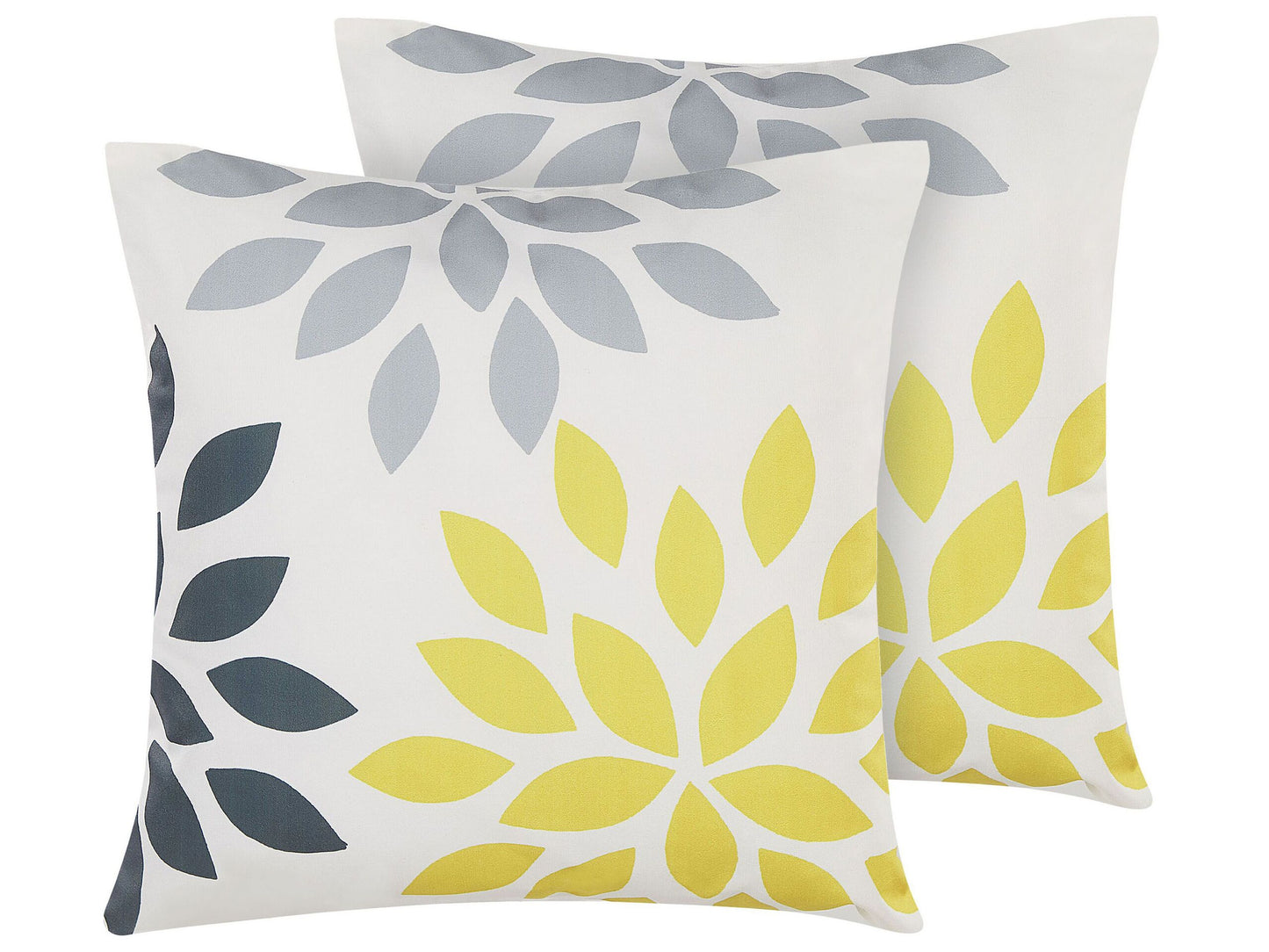 Gartenkissen 2er Set RIALE Blumenmuster 45 x 45 cm Bunt