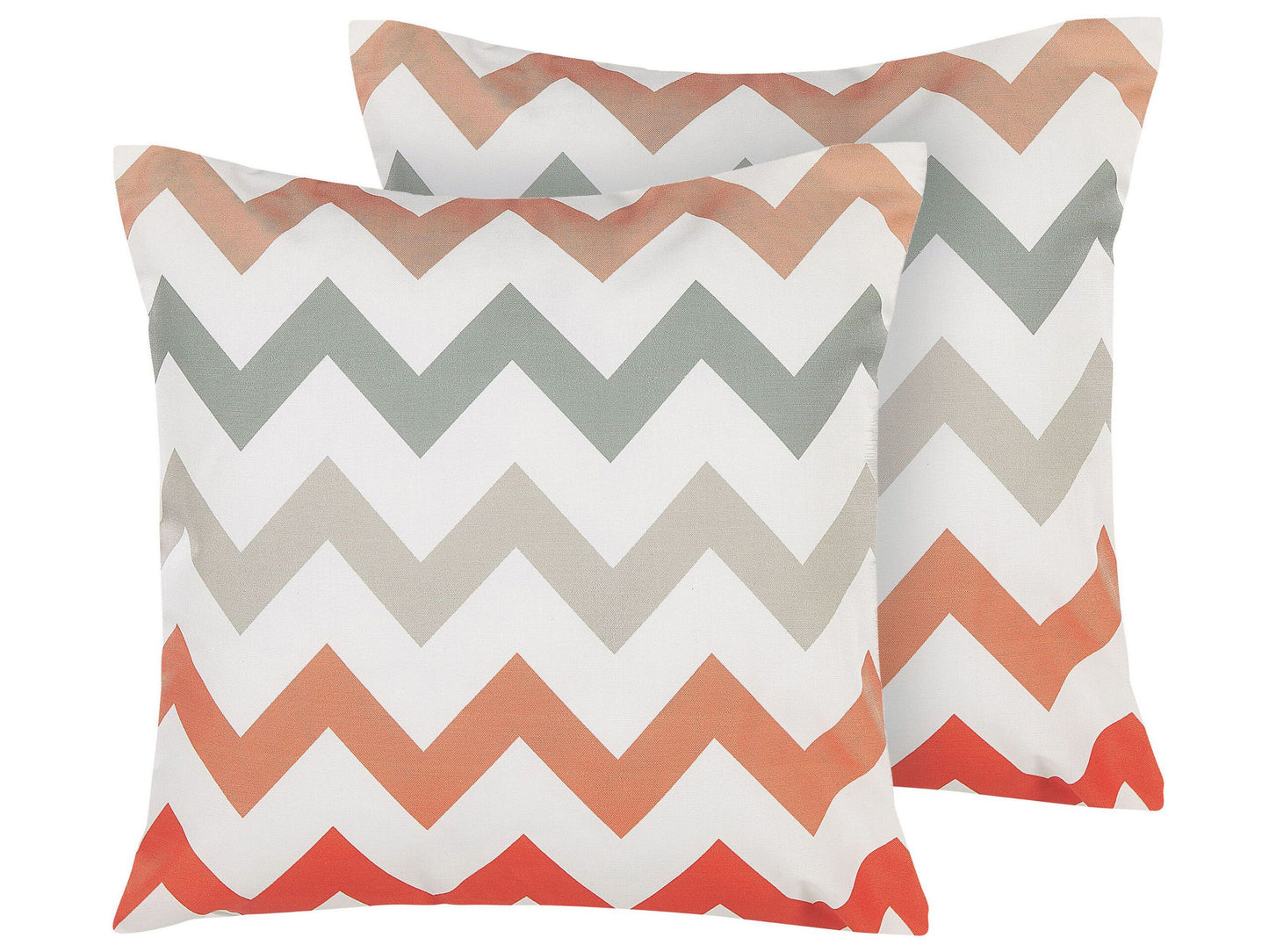 Gartenkissen 2er Set LAGARO ZickZack-Muster 45 x 45 cm Bunt