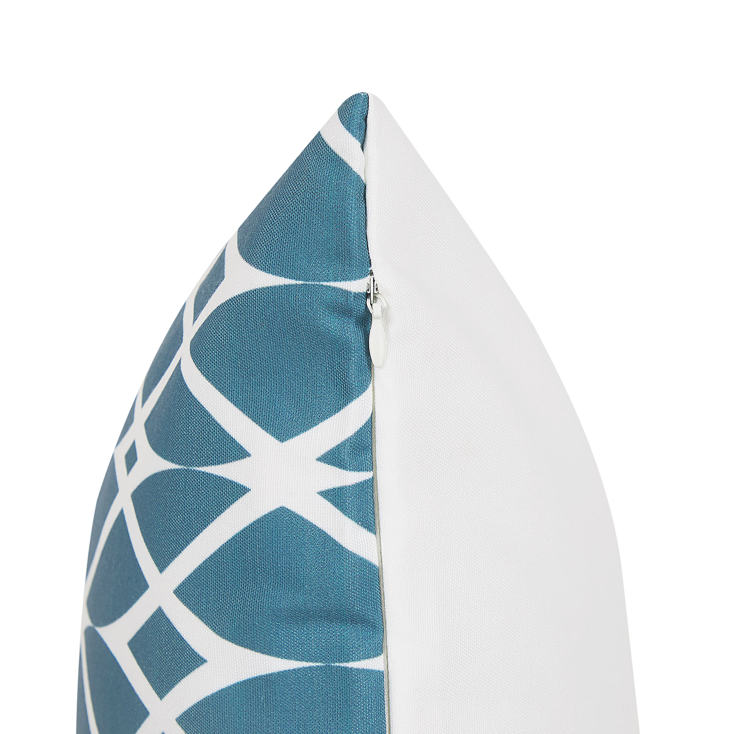Gartenkissen 2er Set ANAGNI Geometrisches Muster 45 x 45 cm Blau