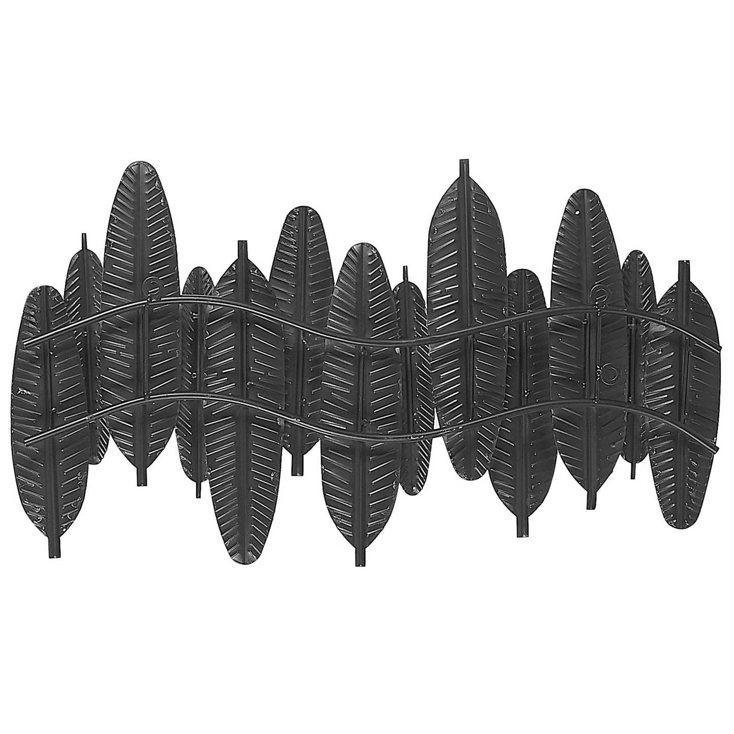 Wandobjekt Feder ANTIMONY Metall 37 cm Silber