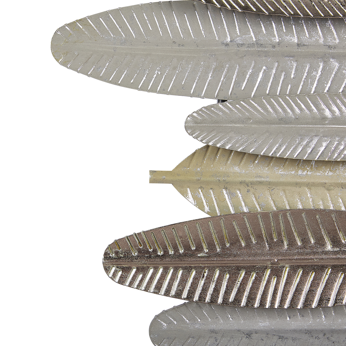 Wandobjekt Feder ANTIMONY Metall 37 cm Silber