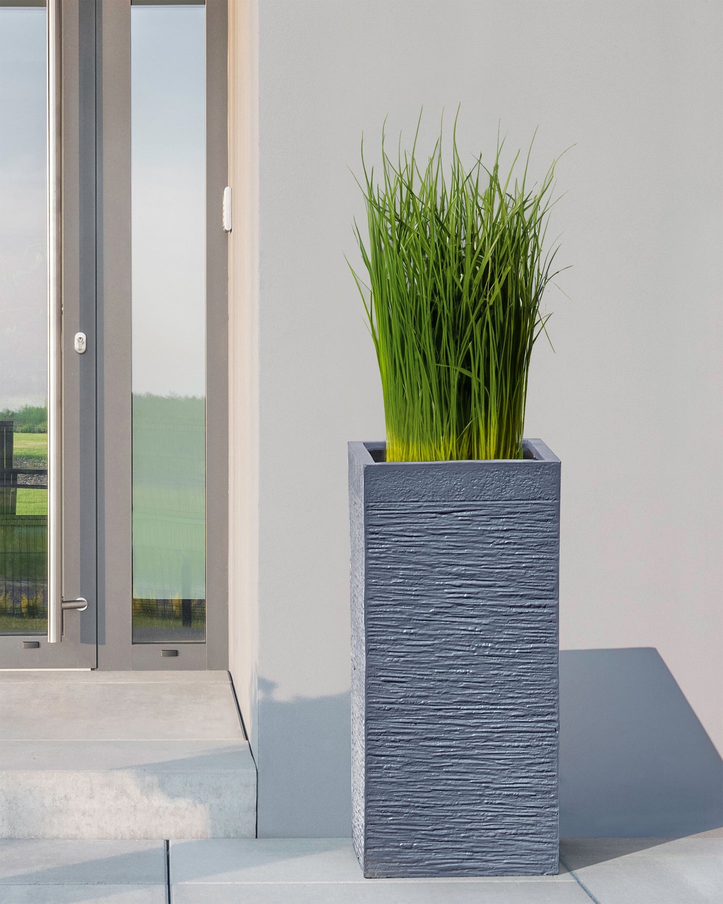 Blumenkübel DION Keramik 33 cm Grau