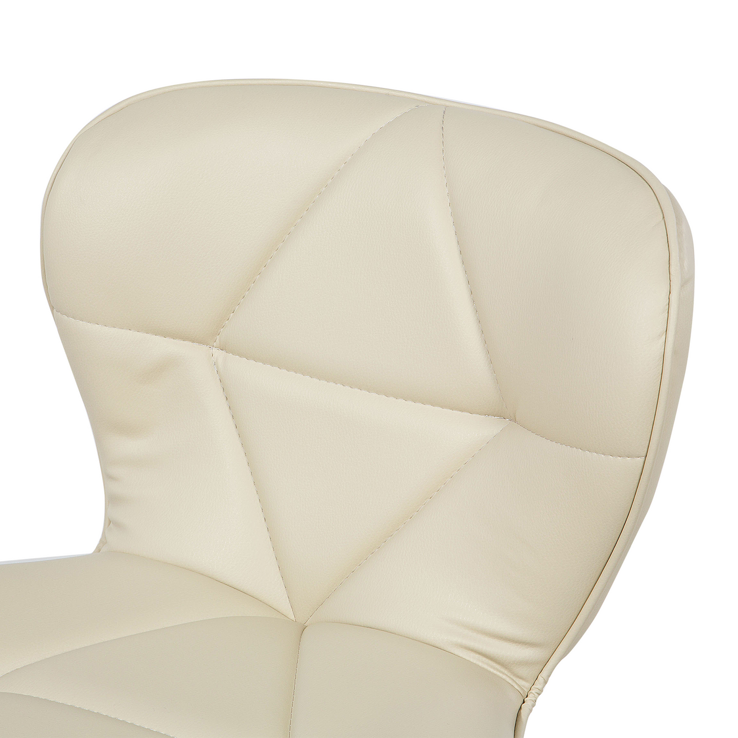Set mit 2 Barstühlen VALETTA Kunstleder drehbar Hellbeige