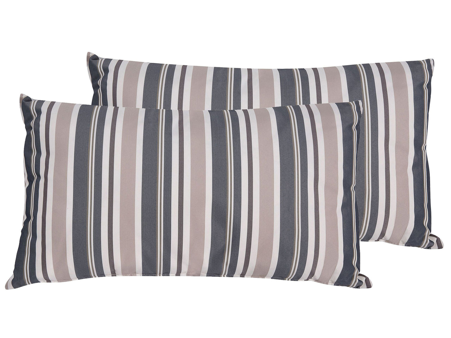 Gartenkissen 2er Set KASTOS Streifenmuster 40 x 70 cm Taupe