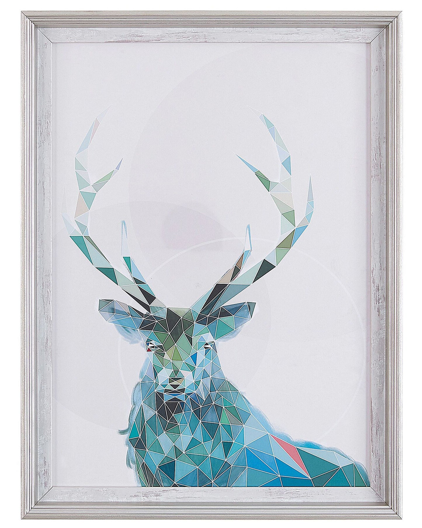 Wandbild mit Rahmen KAYES Tiermotiv 30 x 40 cm Blau