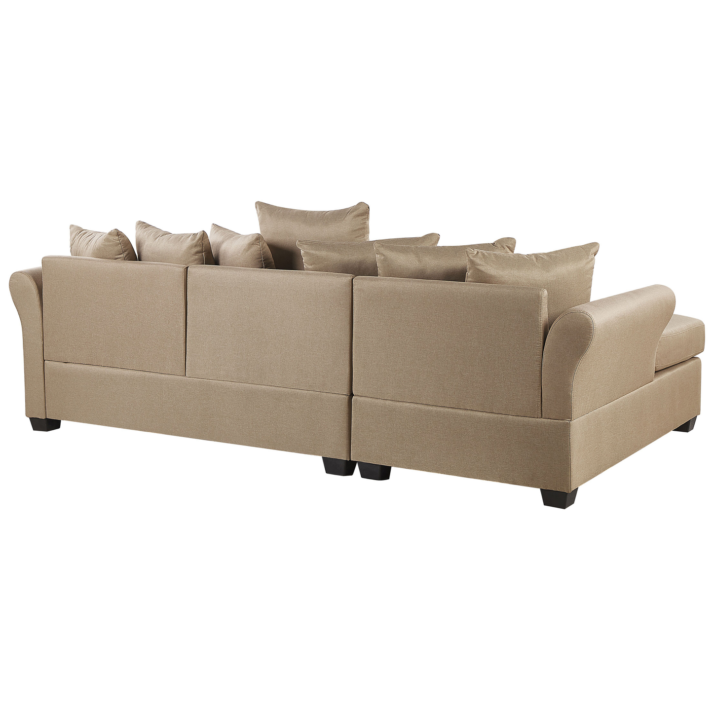 Ecksofa Polsterbezug beige rechtsseitig VIKNA