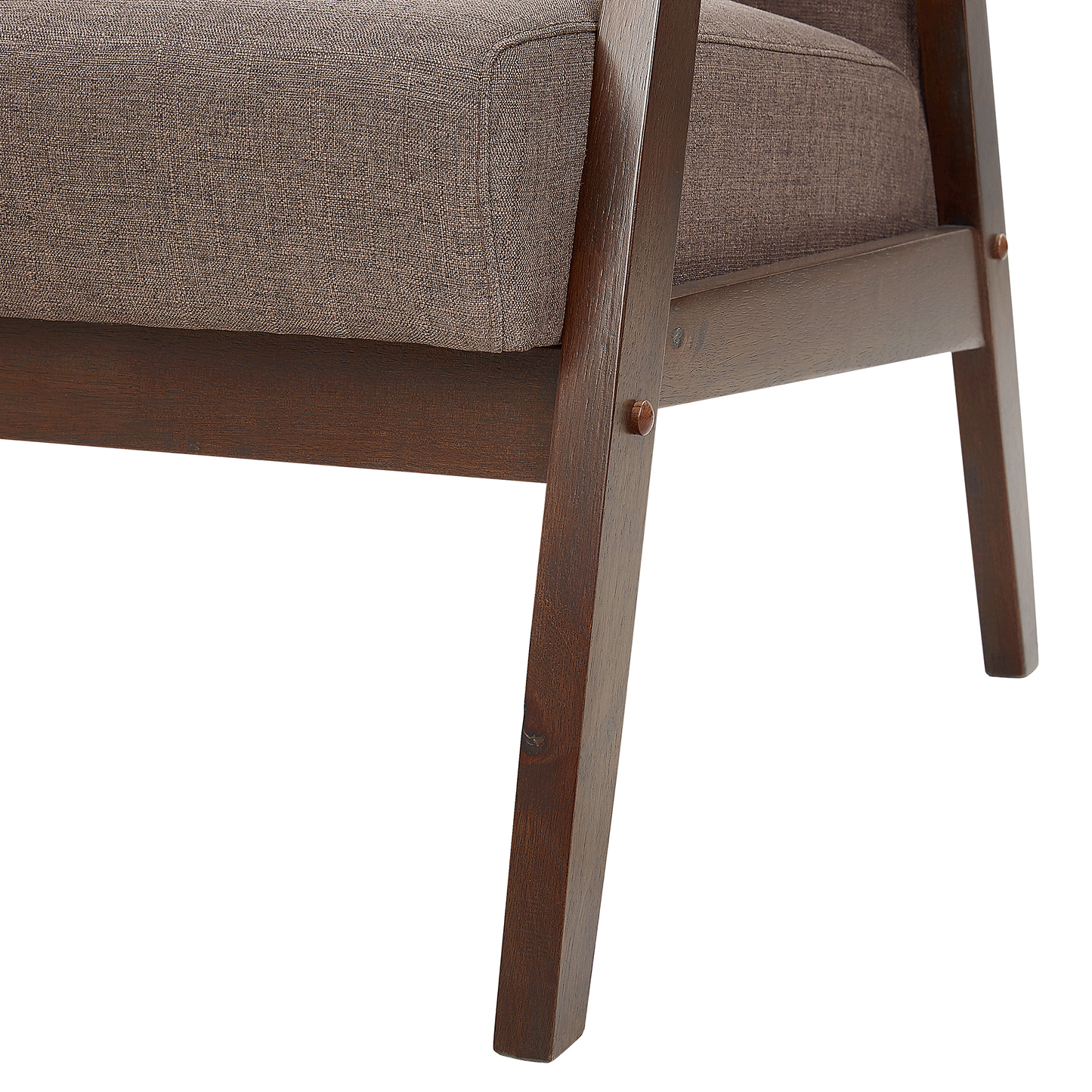 2-Sitzer Sofa braun Retro-Design ASNES