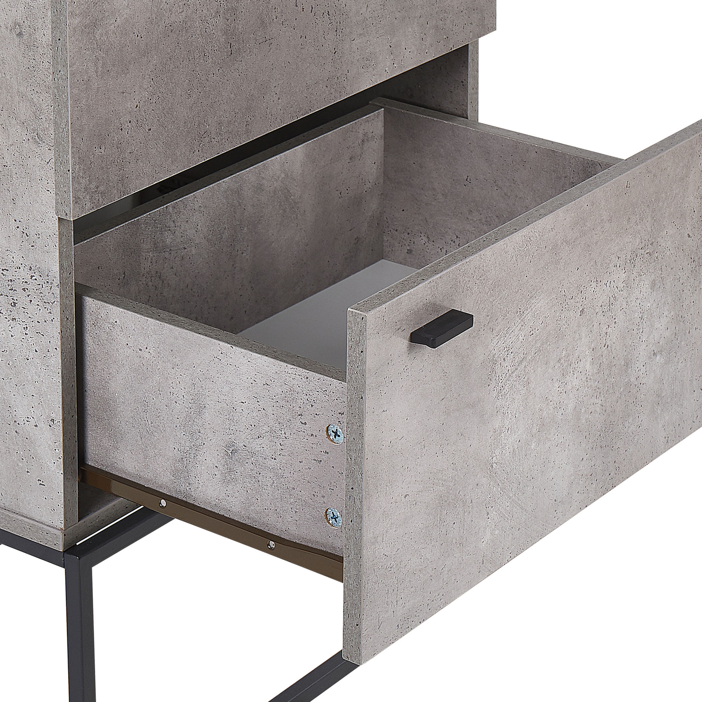 Kommode mit 4 Schubladen ACRA 106 cm Betonoptik Hellgrau