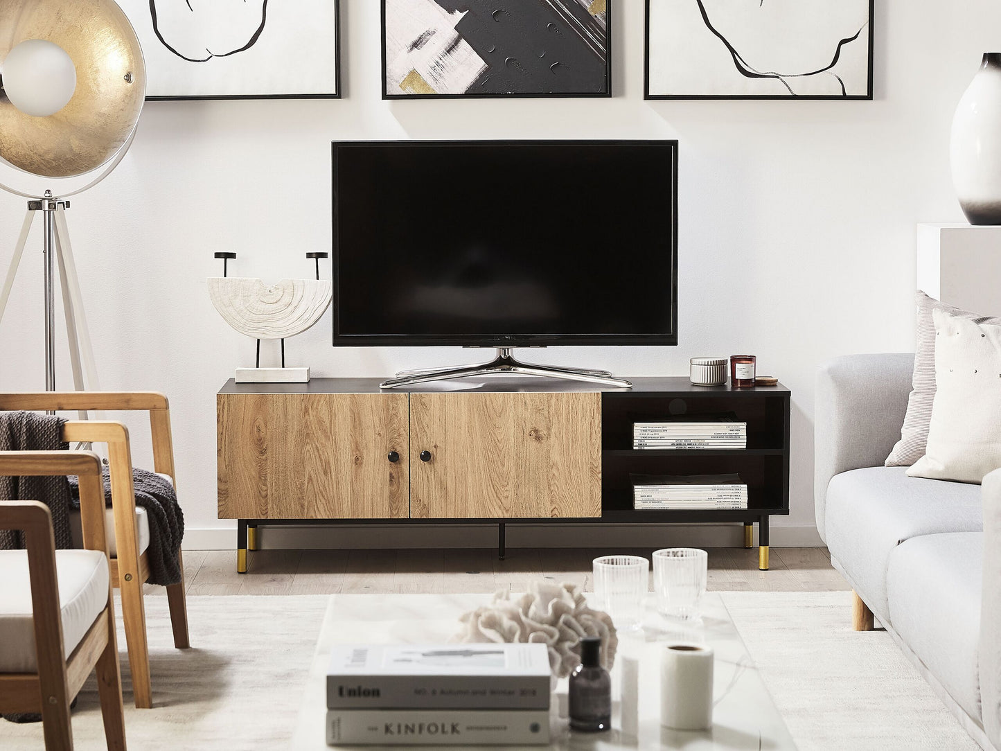 TV-Möbel ABILEN Braun / Schwarz