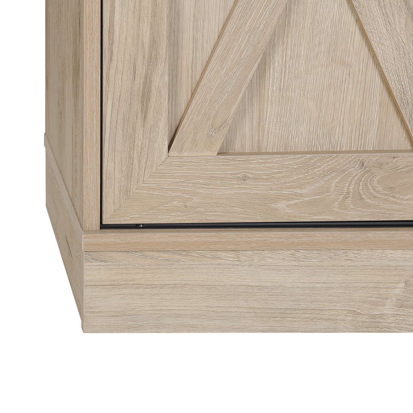 Sideboard heller Holzfarbton 2 Schiebetüren ULAN