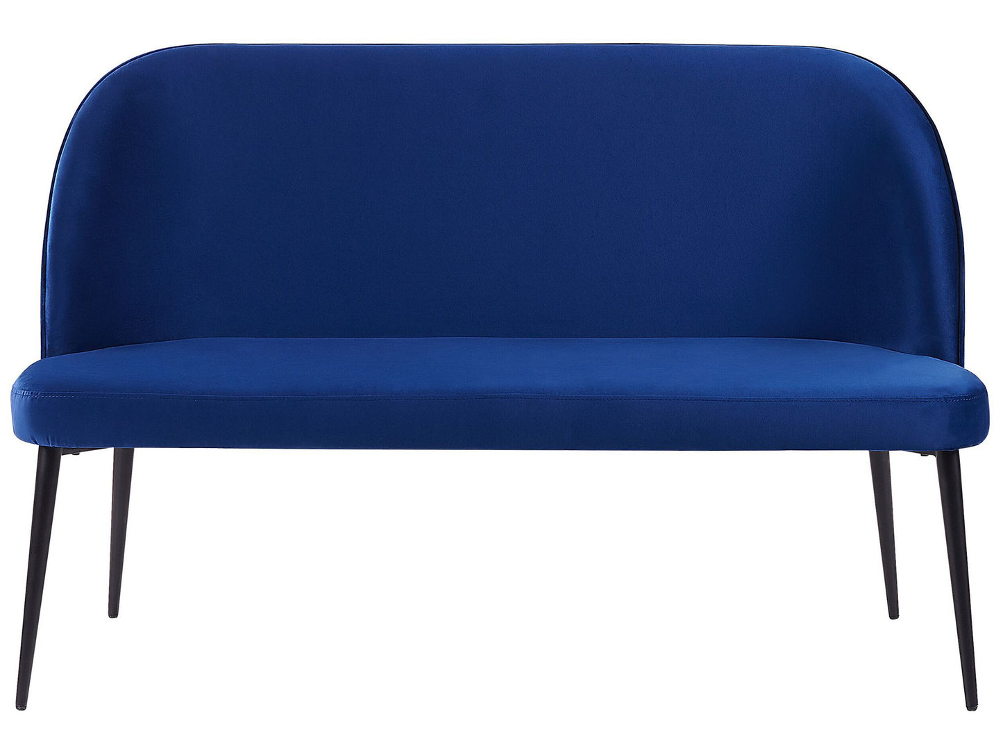 2-Sitzer Küchensofa Samtstoff marineblau / schwarz OSBY