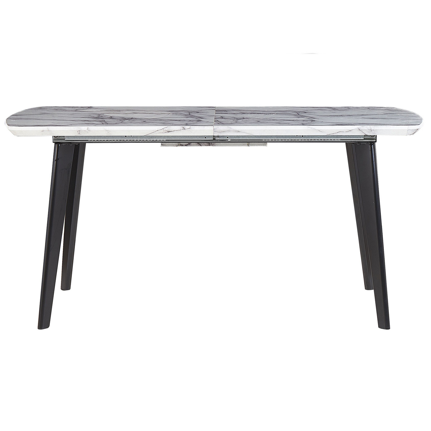 Ausziehbarer Esstisch MOSBY Schwarz / Weiss 160/200 cm 90 cm