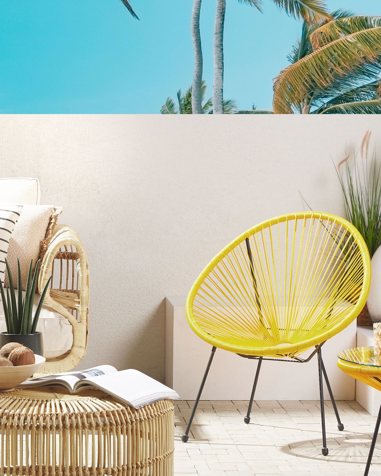 Gartenstuhl ACAPULCO II Polyrattan Gelb