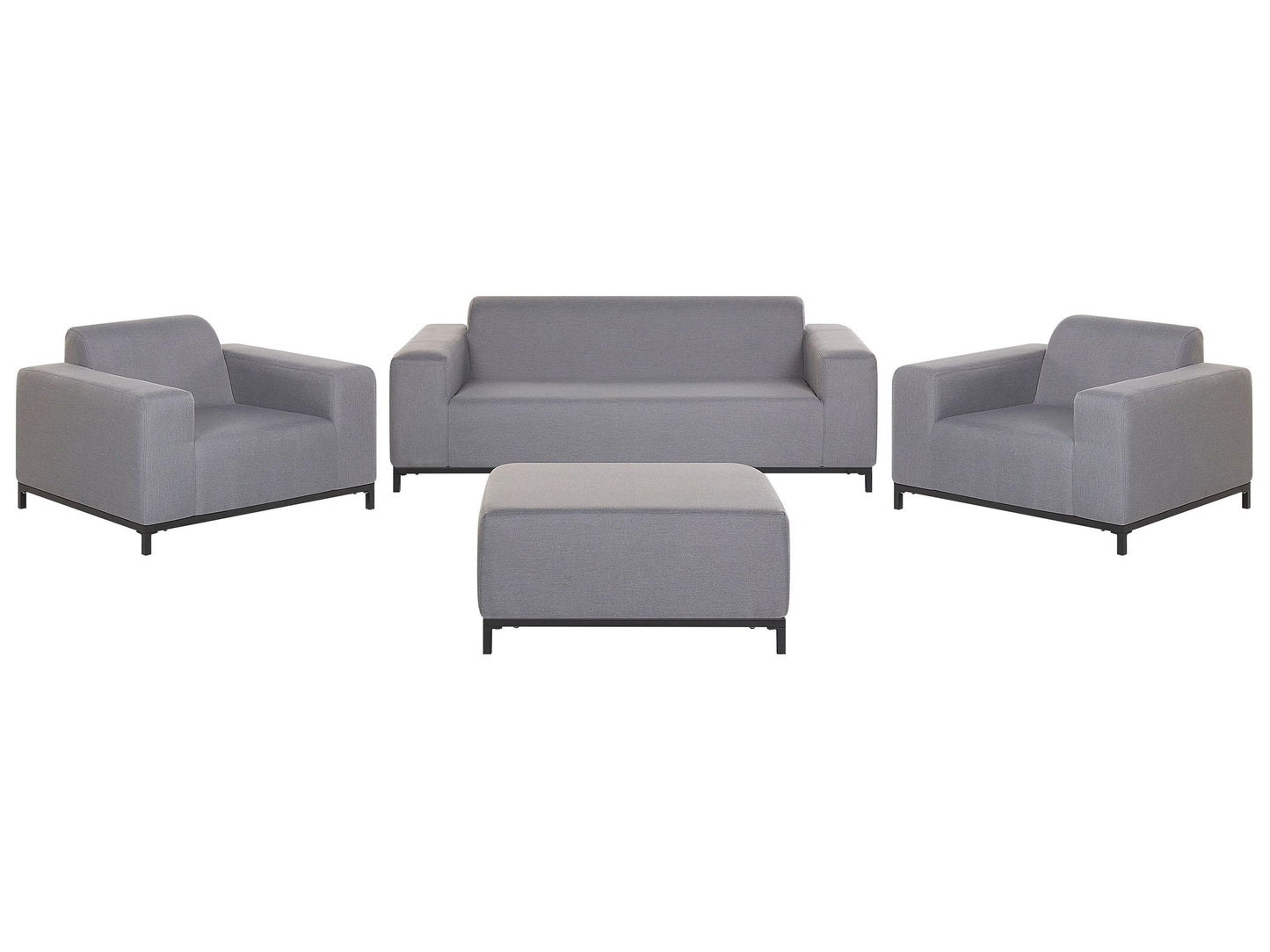 Lounge Set mit Tisch 5-Sitzer ROVIGO Grau