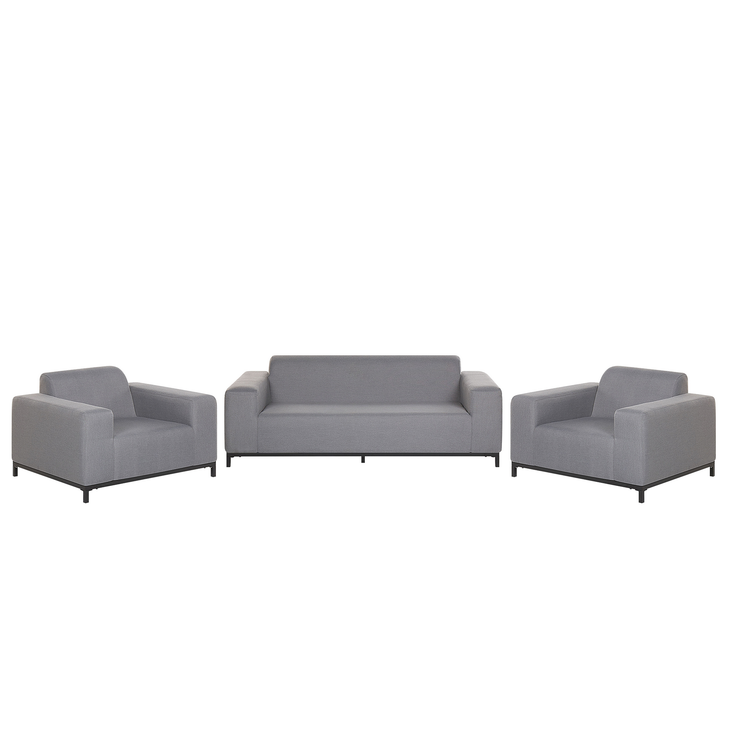 Lounge Set mit Tisch 5-Sitzer ROVIGO Grau