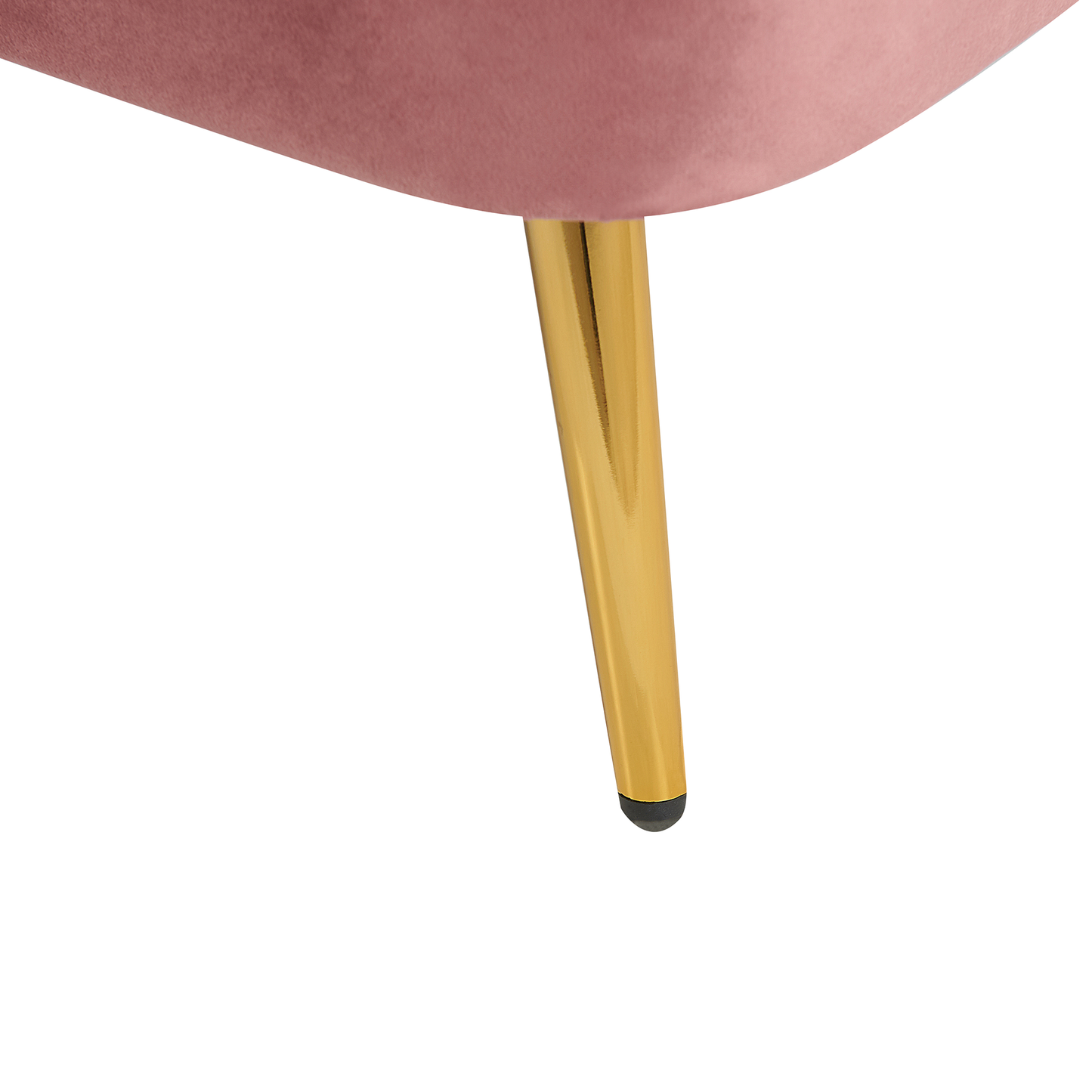 Chaiselongue Samtstoff rosa linksseitig ALLIER