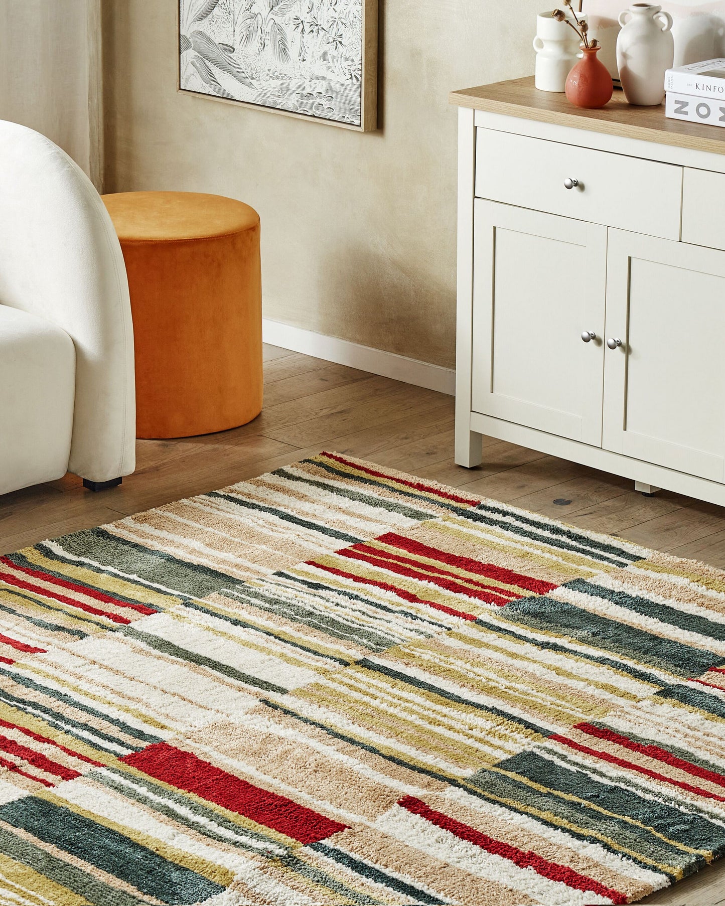 Teppich bunt 160 x 230 cm Kurzflor FATSA
