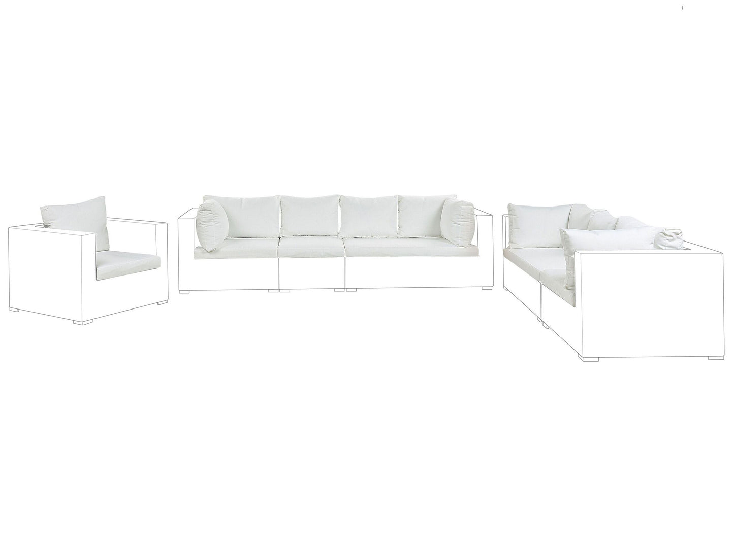 Outdoor Kissenbezug Set MAESTRO II Cremeweiss
