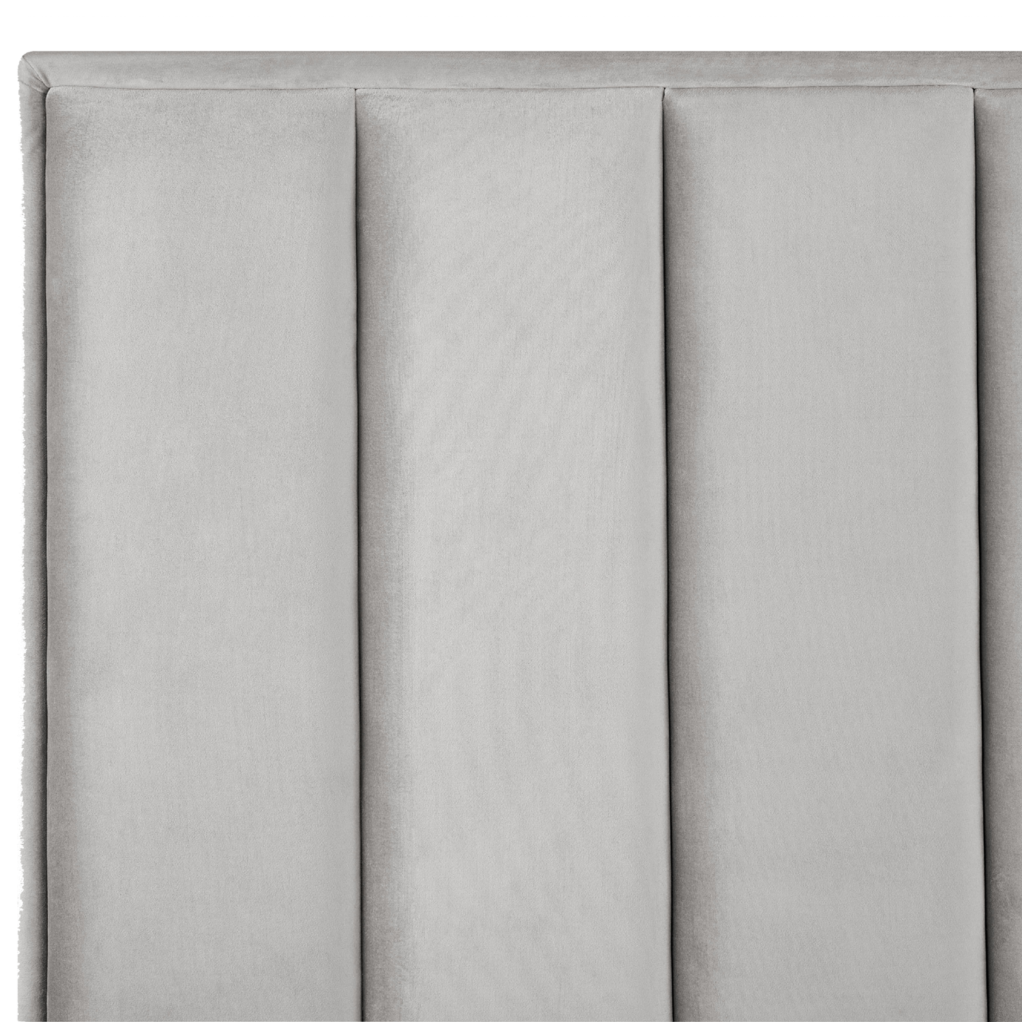 Bett mit Stauraum Samtstoff SEZANNE 140 x 200 cm Hellgrau