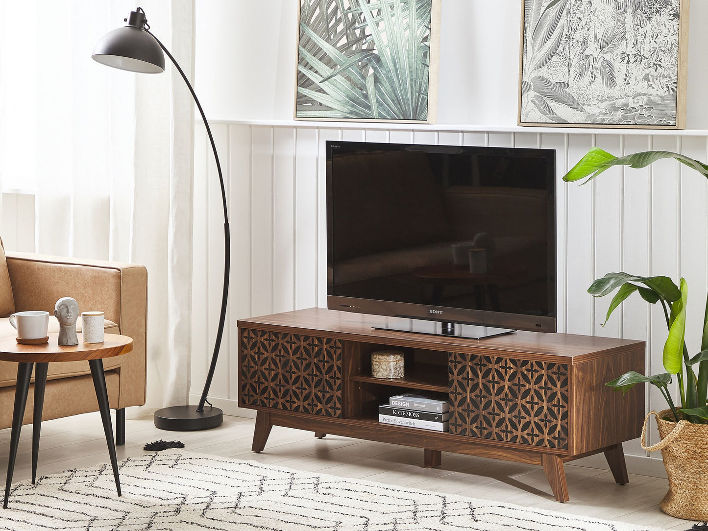 TV-Möbel PRESCOT Dunkelbraun