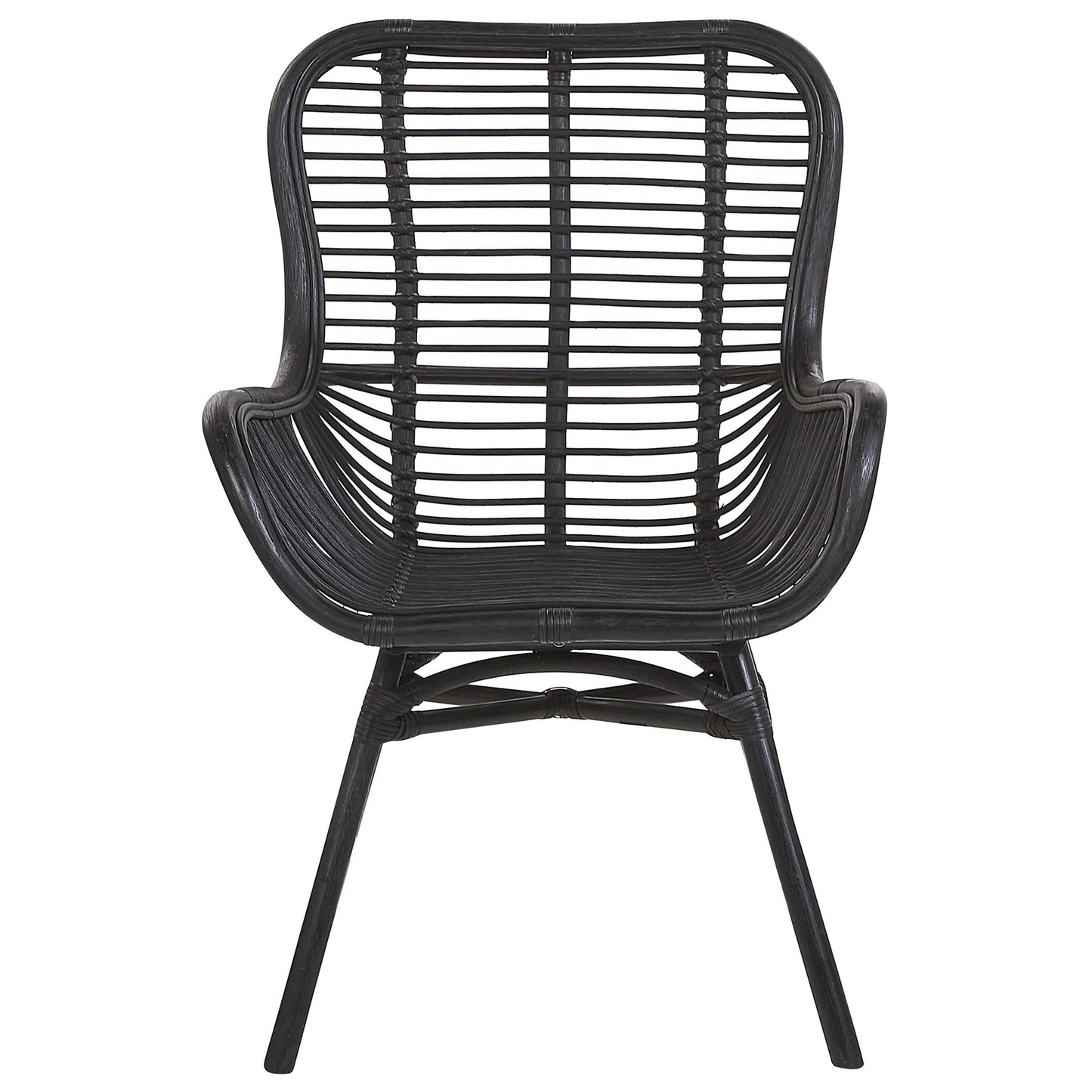 Esszimmerstuhl TOGO Rattan Schwarz