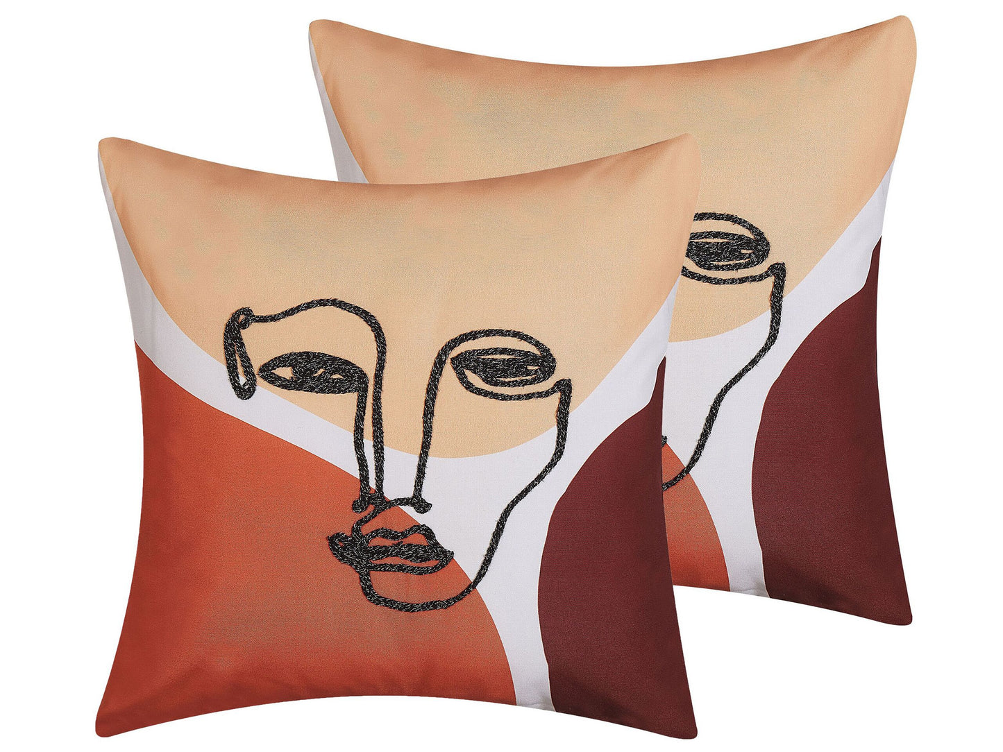 Dekokissen 2er Set RUDBEKIA 45 x 45 cm Bunt Abstraktes Muster
