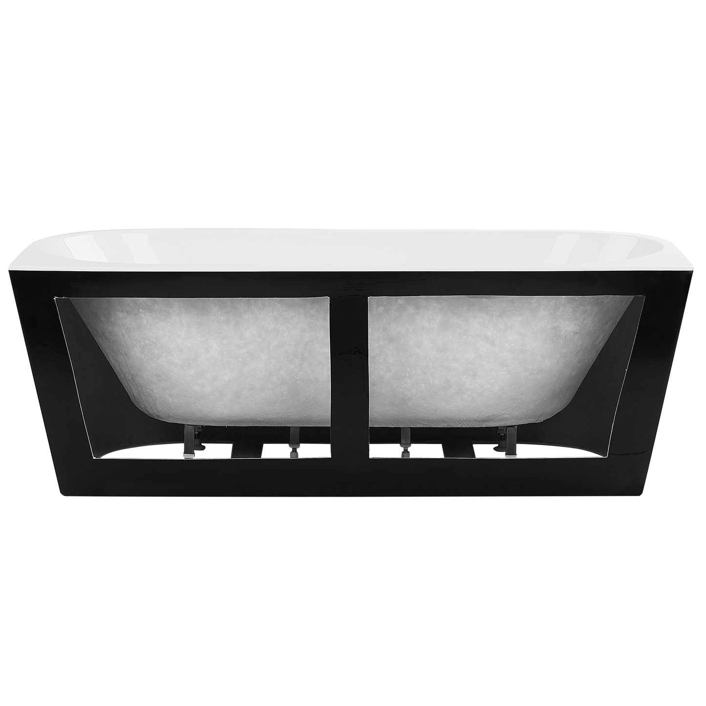 Badewanne schwarz oval 170 x 80 cm HARVEY