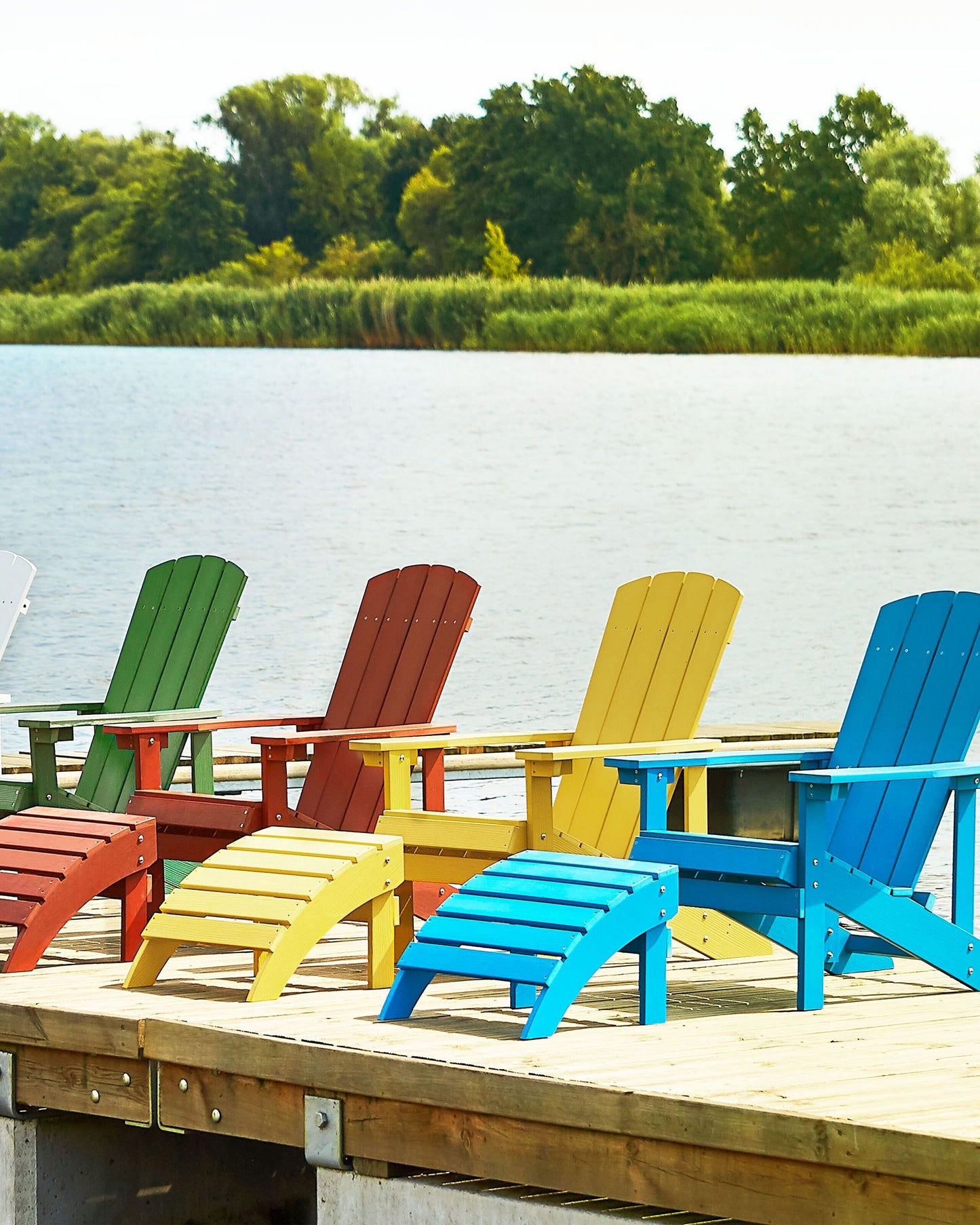 Garden Fusshocker ADIRONDACK Rot